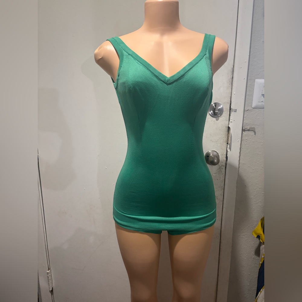 Vintage Coleman Green Sleeveless V-Neck swimsuit/romper